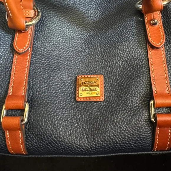 Dooney & Bourke Pebble Grain Navy Satchel - Used only 2 days! - Picture 3 of 16